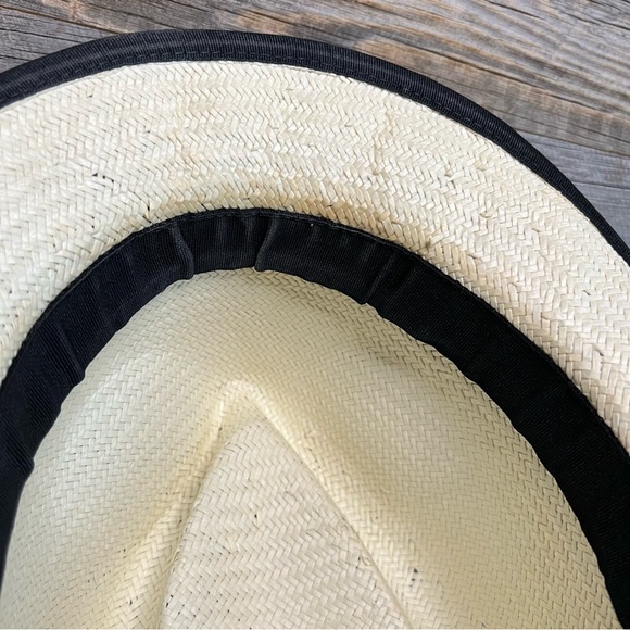 SALE TODAY!✨Tommy Bahama Cream/Black Stylish Straw Raffia Hat - Picture 15 of 15